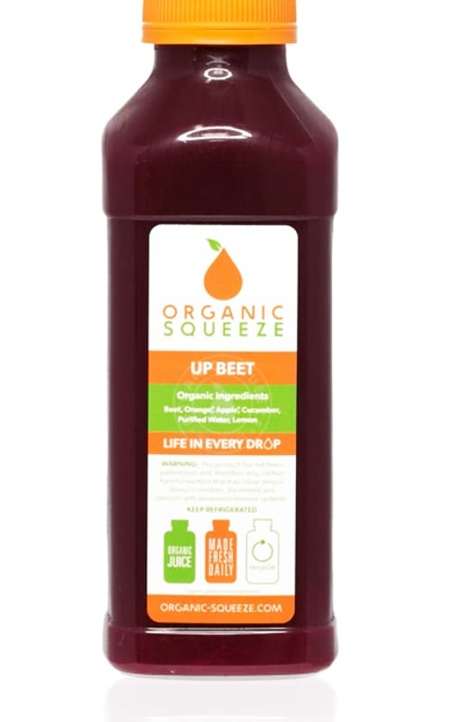 Up Beet Organic Squeeze juice bottle
